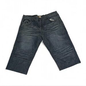 Indigo Thirty Y2K Blue Denim jeans with pocket designs all over 50W 34L
